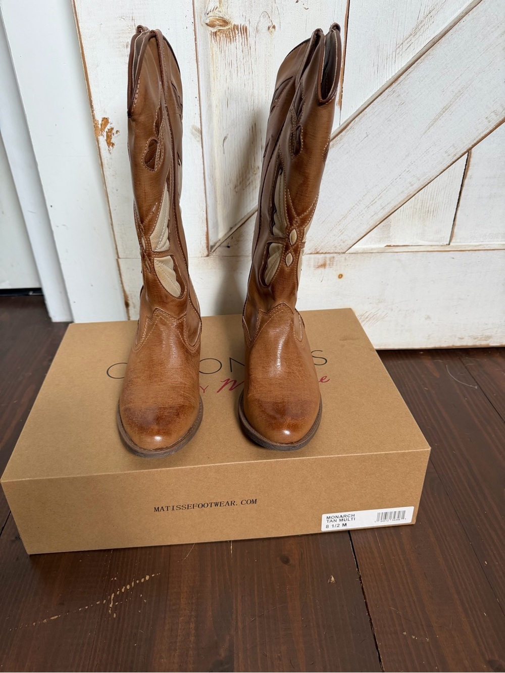 Coconuts by Matisse Tan Brown Western Knee-High Boots